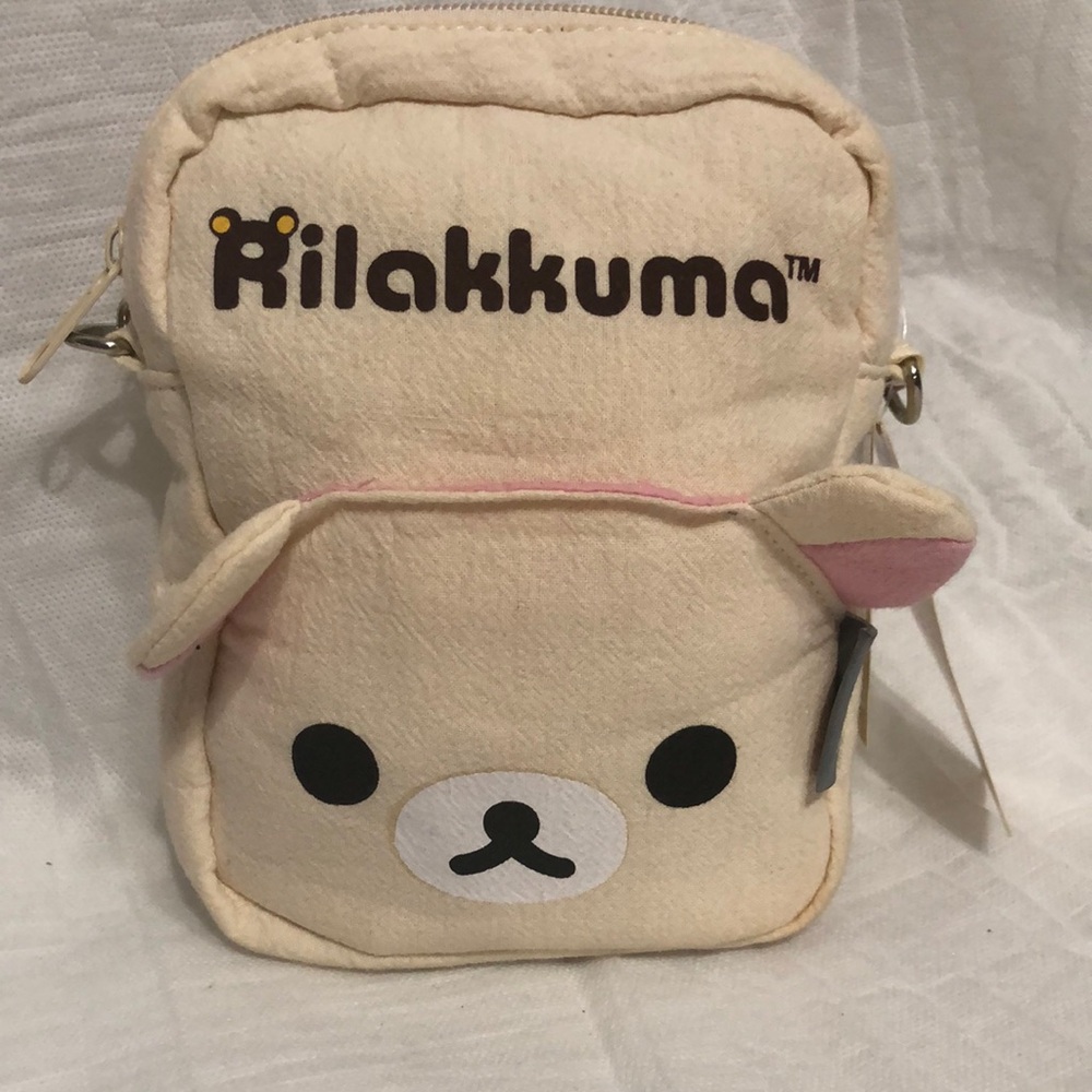 Rilakkuma Beige Plush Crossbody Bag NWT